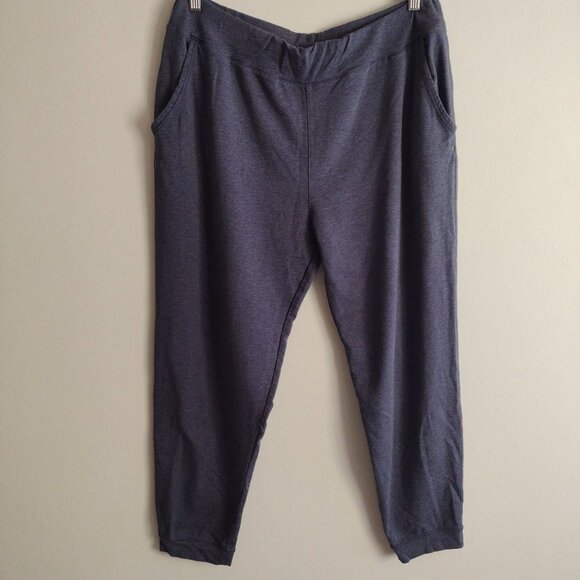 Zinni By Garnet Hill Blue Lounge Pants XL Cotton Blend Pockets Comfy - Picture 9 of 9